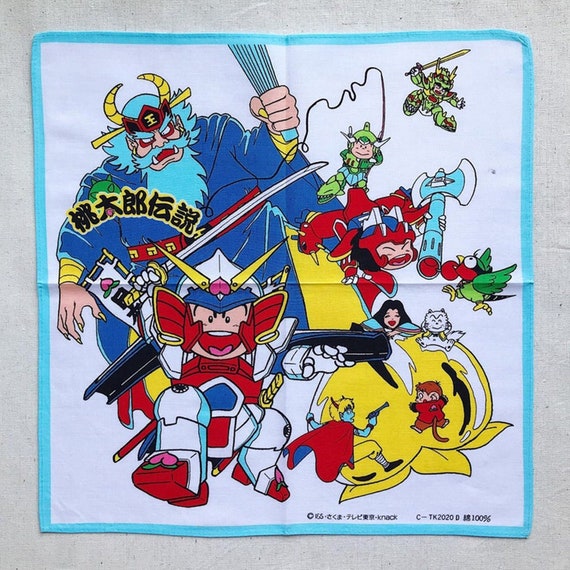 Vintage 80s 90s Anime / Cartoon Handkerchief - Etsy Vintage 80s 90s Anime / Cartoon Handkerchief - Etsy