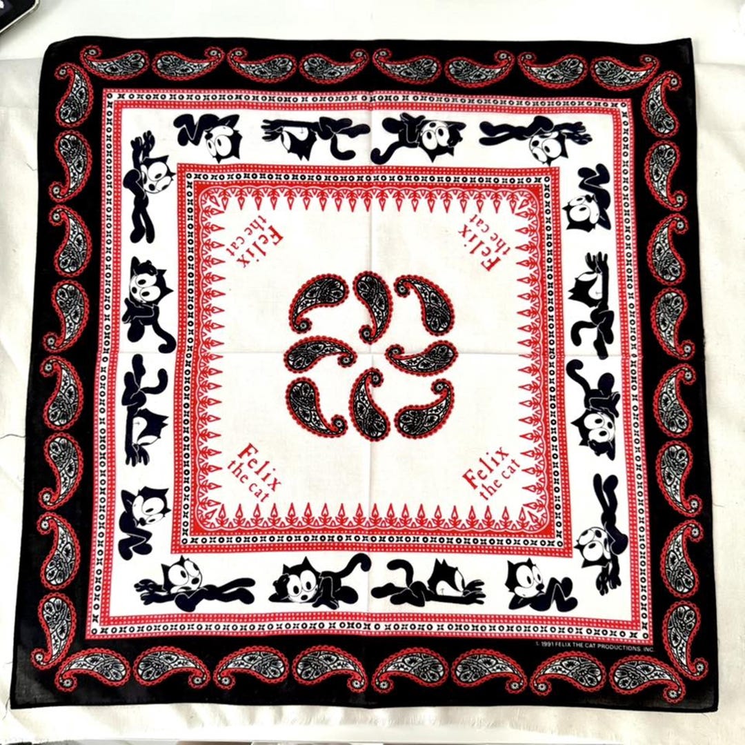 Vintage 1991 Felix the Cat Handkerchief - Etsy