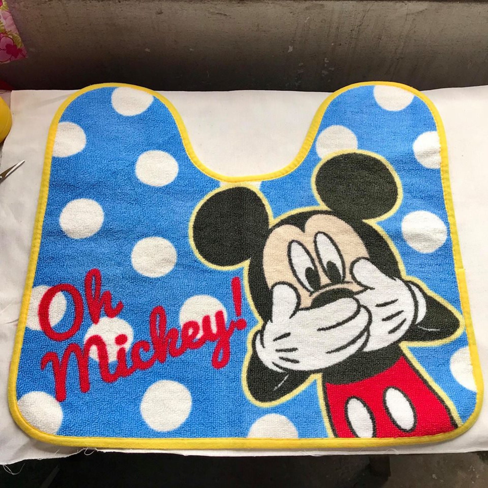 Vintage Mickey Mouse bathroom mat Etsy
