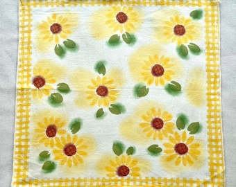 Vintage Sunflower Handkerchief