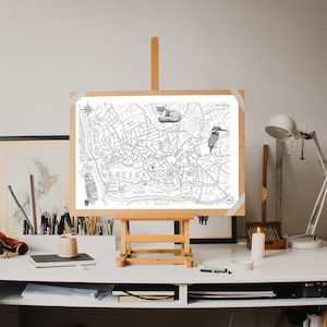 Mapa de Bristol - Impresión/Póster de viajes