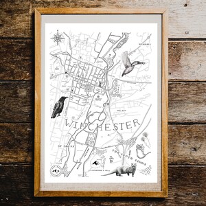 Carte de Winchester - impression/affiche de voyage
