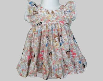 Baby Girl Cotton Dress Set in Disney Princess