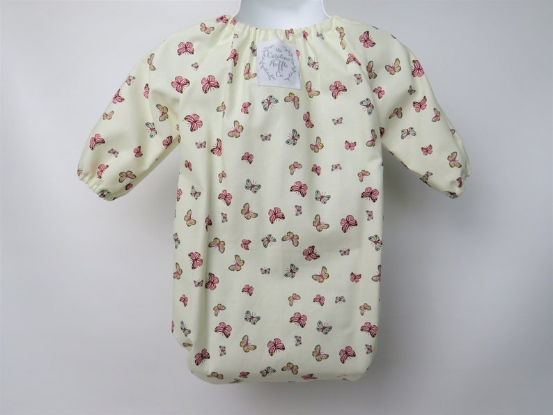 Baby Girl Bubble in Ivory Butterflies