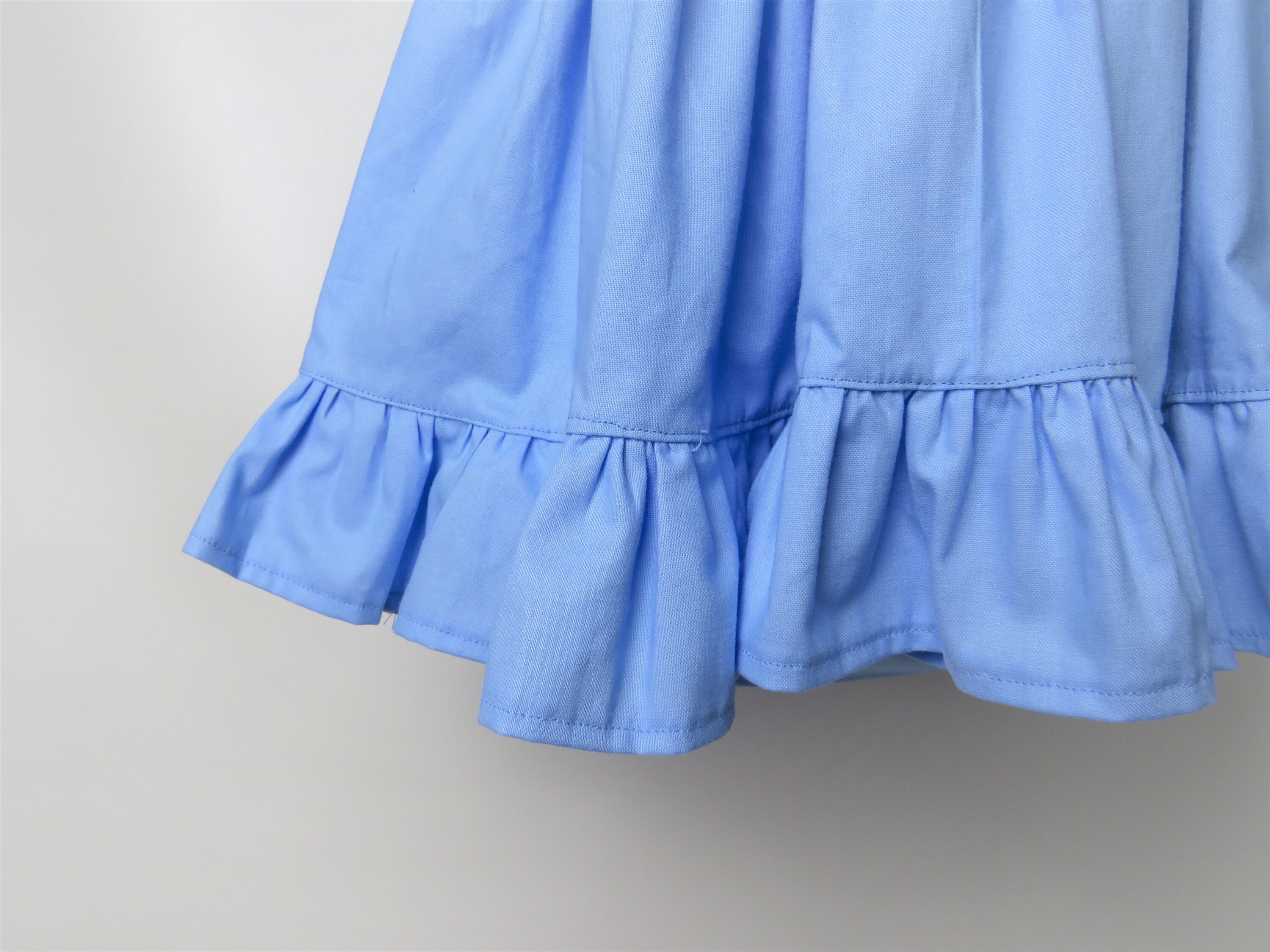 Baby Girl Cotton Dress in Baby Blue / Flower Girl Dress Etsy