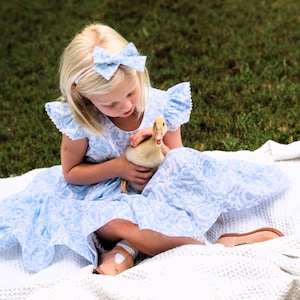 Blue Angel Sleeve Dress - Etsy