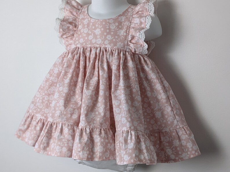 Baby Girl Dress Set Soft Pink W/flowers - Etsy