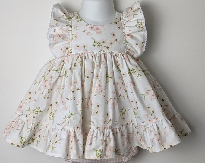 Baby Girl Dress Set in Pink Blossom