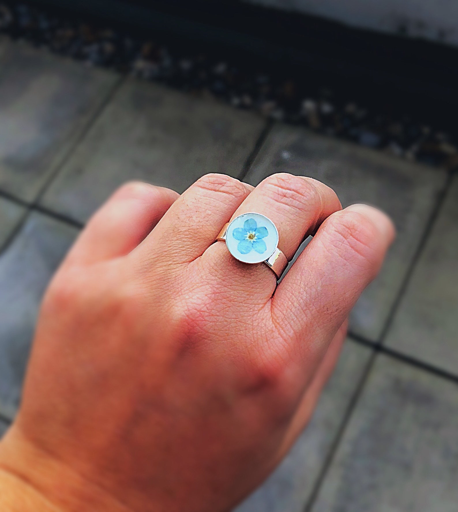 Me Not Ring Real Flower Jewelry Pressed Flower Ring Etsy