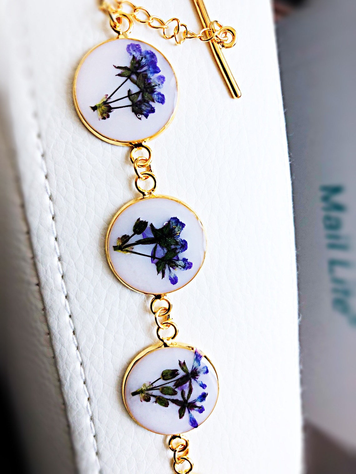 Real Flower Gold Bracelet Bracelets for Women Summer Etsy