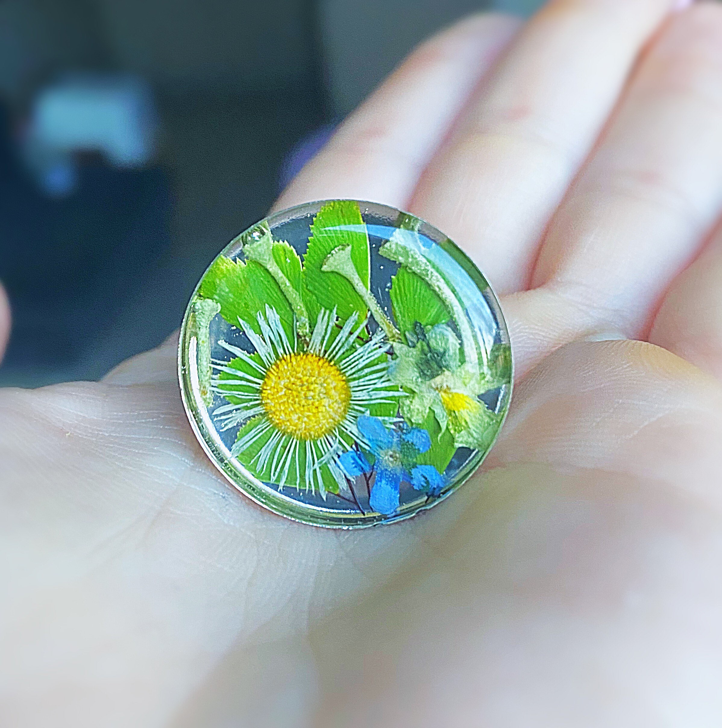Real Flower Statement Ring Botanical Rings for Women Etsy UK