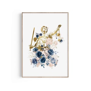 Lady Justice Print, Lawyer Art Print, Law Wall Art, Attorney Print ...