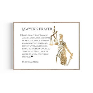 Lawyer Prayer, Lawyer Art Print, Law Wall Art, Attorney Print, Lawyer Office Decor, Law Student Gift, Graduation Gift, Instant Download