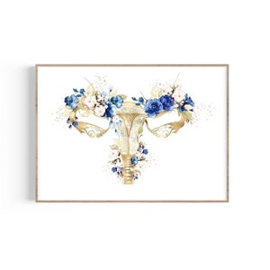 Baarmoeder anatomie print, vrouwelijk voortplantingssysteem, baarmoeder kunst, OBGYN cadeau, cadeau verloskundige, cadeau gynaecoloog, cadeau verloskundige, cadeau verloskundige, doula kunst cadeau