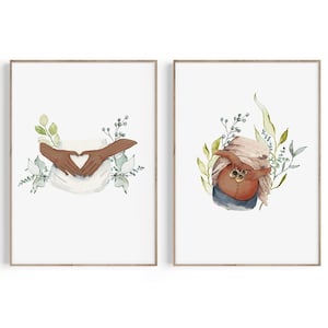 Pregnancy Art Print, Expecting Mom, Baby Art, Gynecology Gift, Obstetrician Office Wall Art, OBGYN, Midwife Print, Doula Appreciation Gift