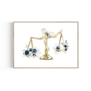 Scales of Justice Art, Lawyer Art Print, Law Wall Art, Attorney Print, Lawyer Office Decor, Law Student Gift, Law School Graduation Gift