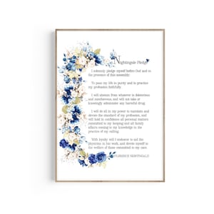 Florence Nightingale Pledge, Nurse Art Print, Nurse Graduation Gift, RN Gift, RN Decor, Nursing Print, Nurse Art, Nurse&#39;s Prayer, RN Pledge