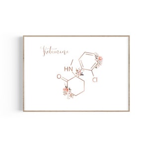 Ketamine Molecule, Ketamine Art Print, Anesthesiologist Gift, Vet Clinic Print, Ketamine Art