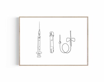 Phlebotomist Art Print: Vein Anatomy, Medical Gift (Digital Download)