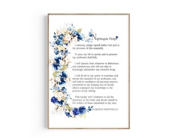 Florence Nightingale Pledge, Nurse Art Print, Nurse Graduation Gift, RN Gift, RN Decor, Nursing Print, Nurse Art, Nurse's Prayer, RN Pledge