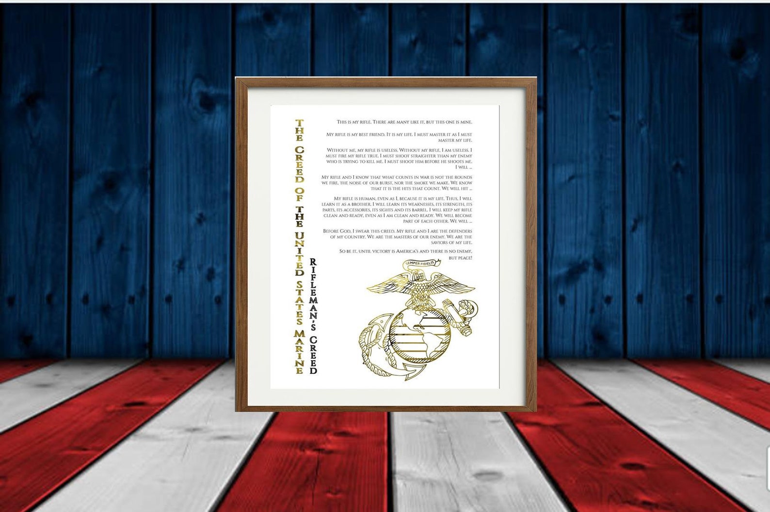 Marine Creed Riflemans Creed My Rifle Marine wife United | Etsy