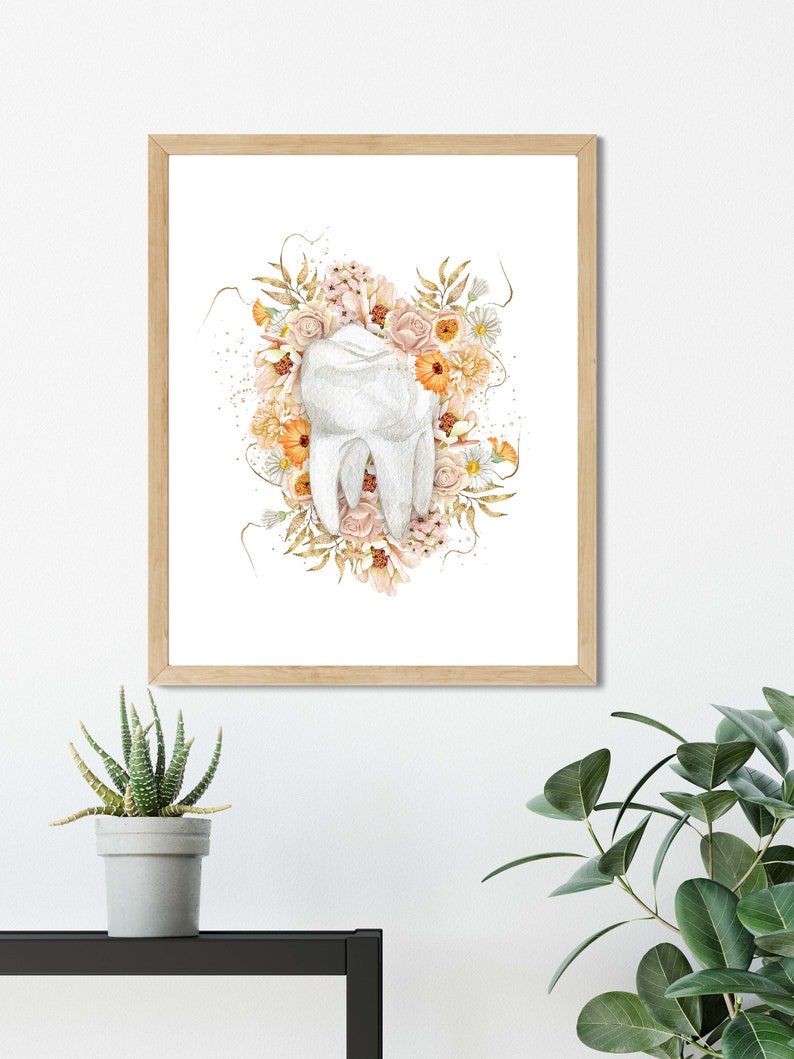 Tooth Vintage Art Dentist Gift Dentist Anatomy Art Dentist Etsy
