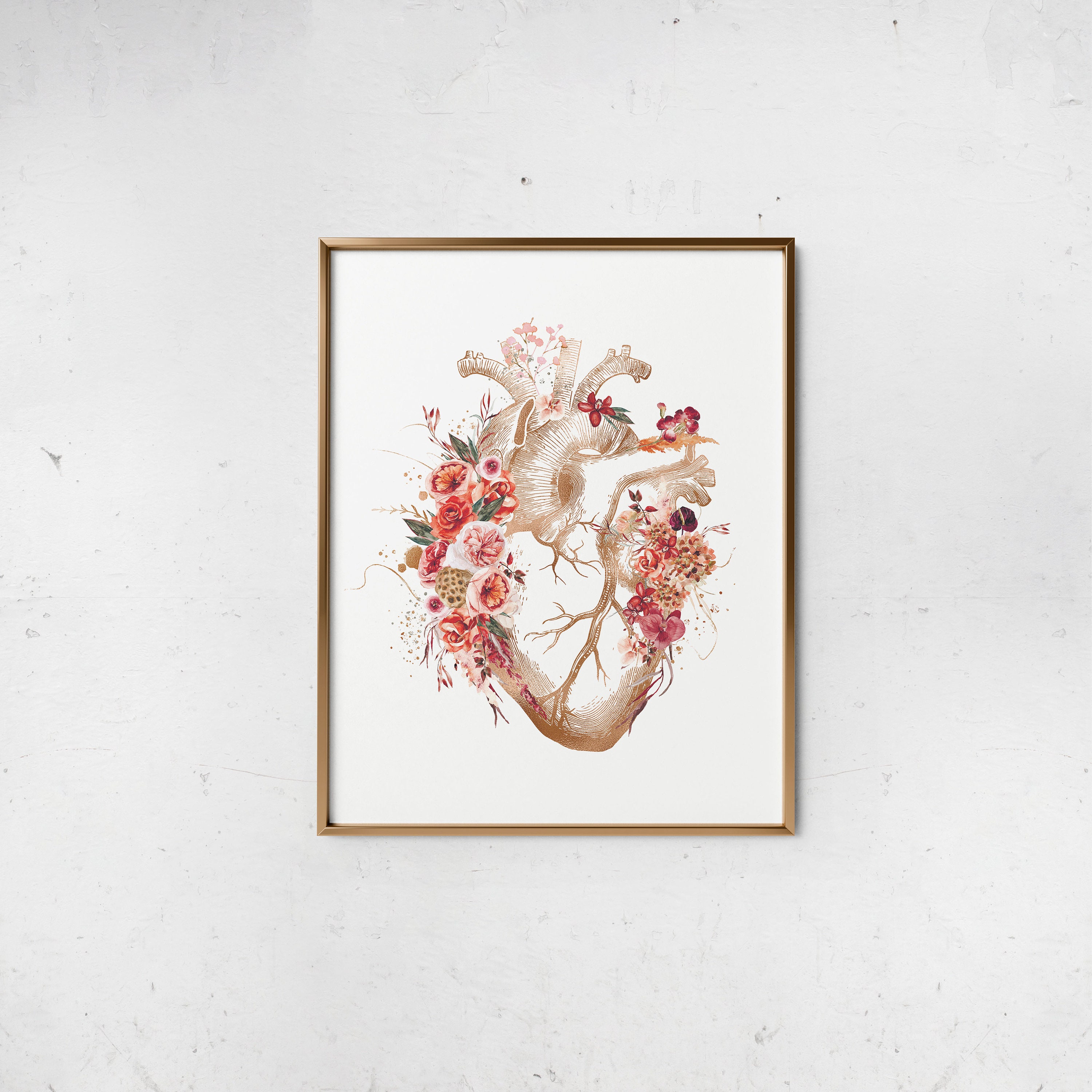 Wall Hangings Heart Health Watercolor Print Medical Art Anatomy ...