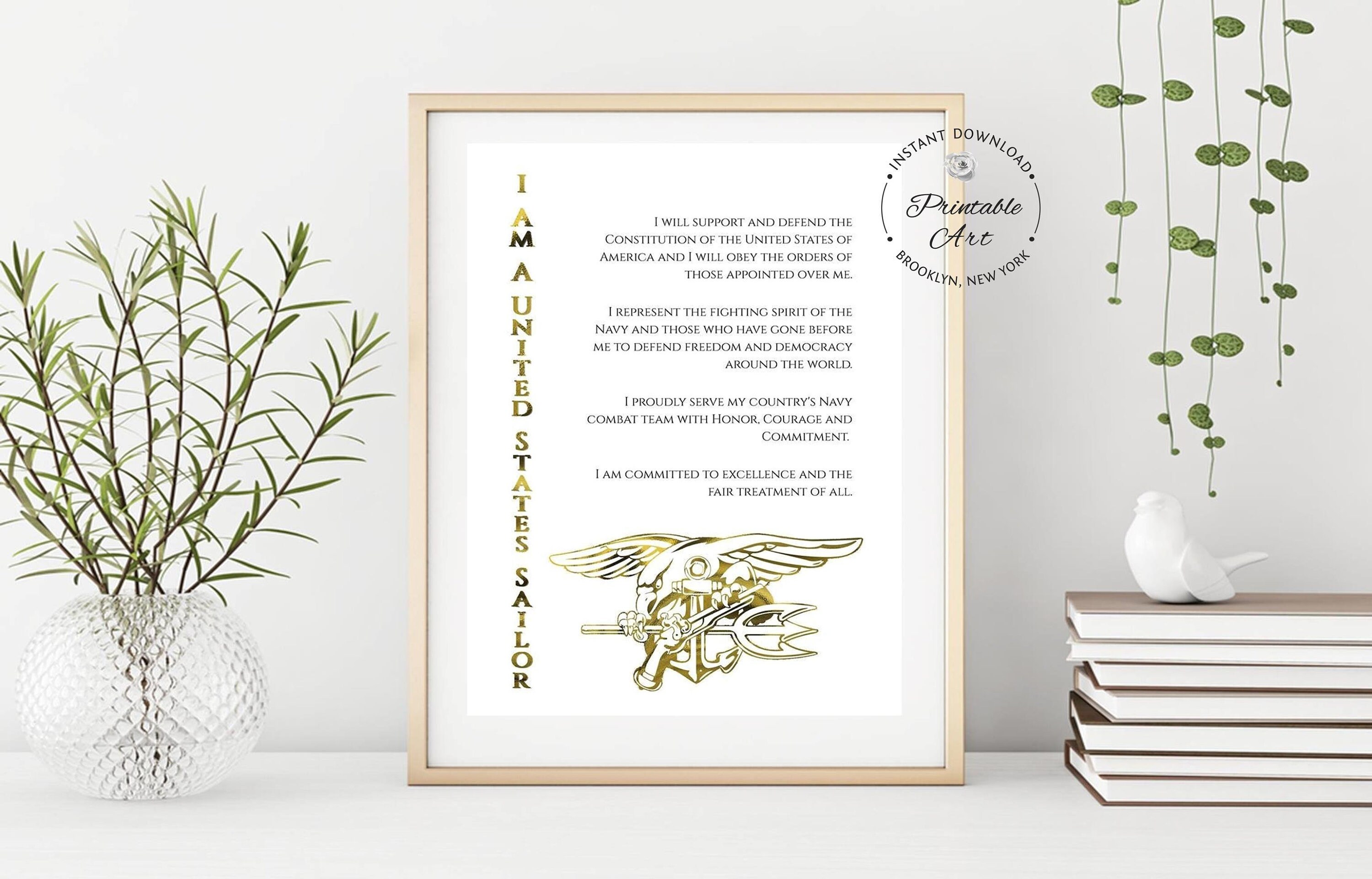 Sailor S Creed Navy Creed Navy Wife United States Navy Military Armed Forces Printable 8x10 Instant Download