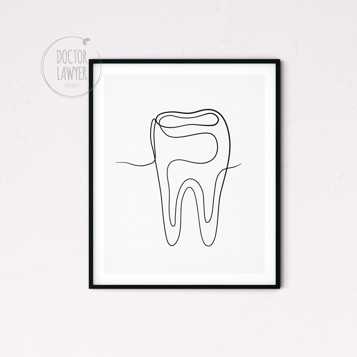 Tooth One Line Art Dentist Gift Dentist Anatomy Art Dentist Etsy Canada