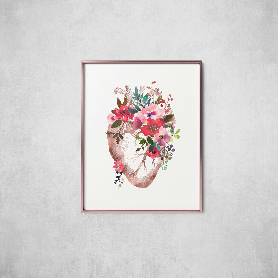 Heart Anatomy Print Heart Anatomy Poster Anatomical Heart | Etsy