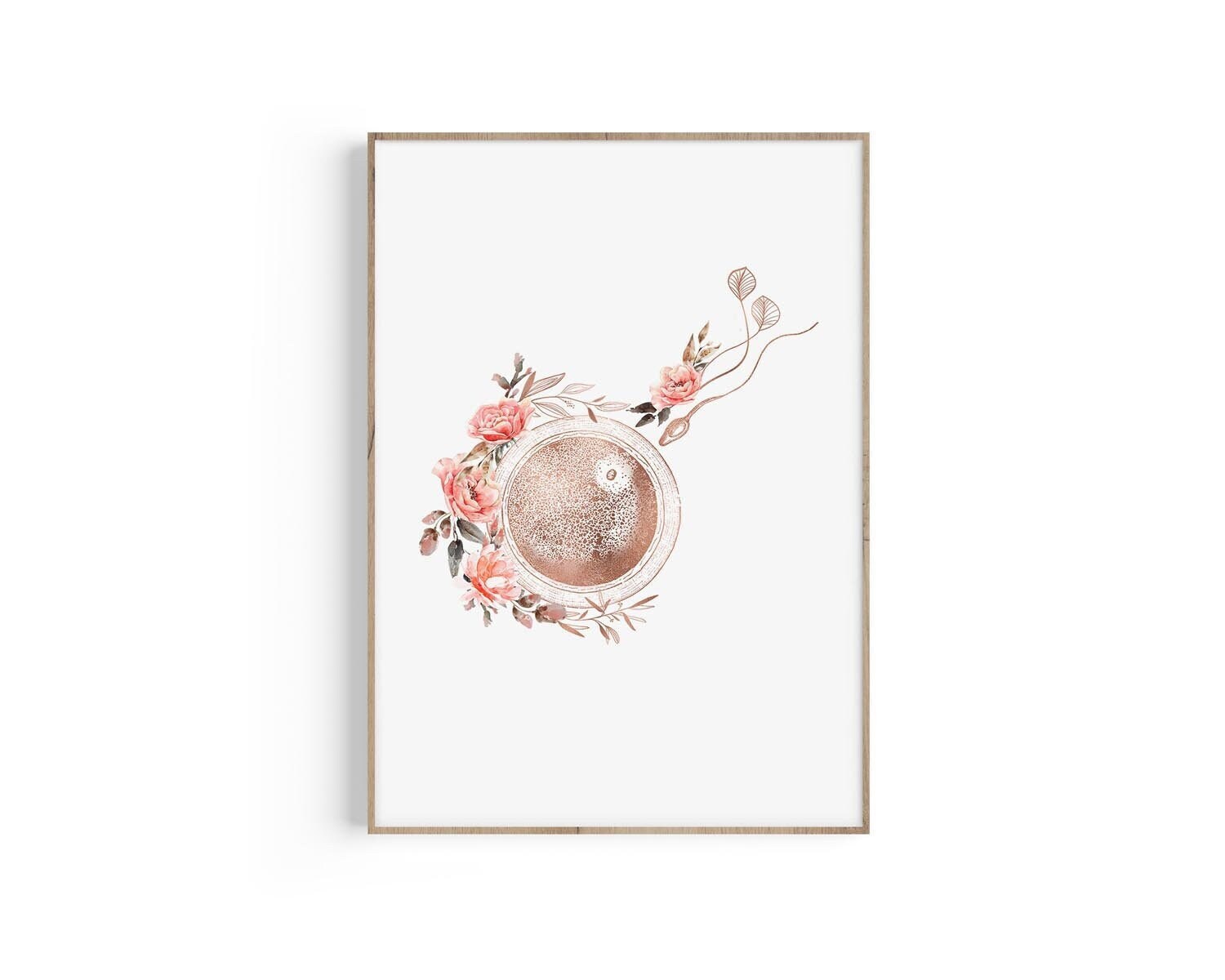 Fertilization Egg Sperm Art, Conception, Fertility Clinic Decor, Reproduction, Pregnancy, OBGYN Gift, Sperm Cells, Insemination, Genetics