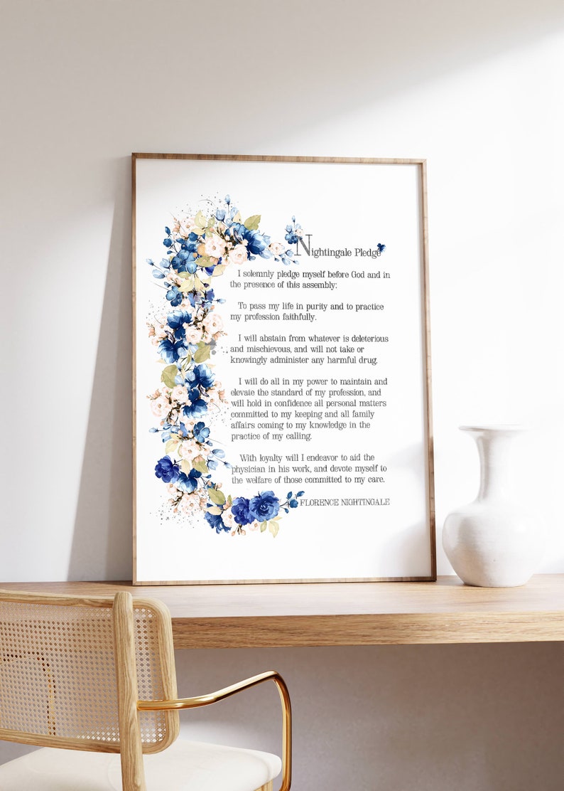 Florence Nightingale Pledge Nurse Art Print Nurse Graduation - Etsy