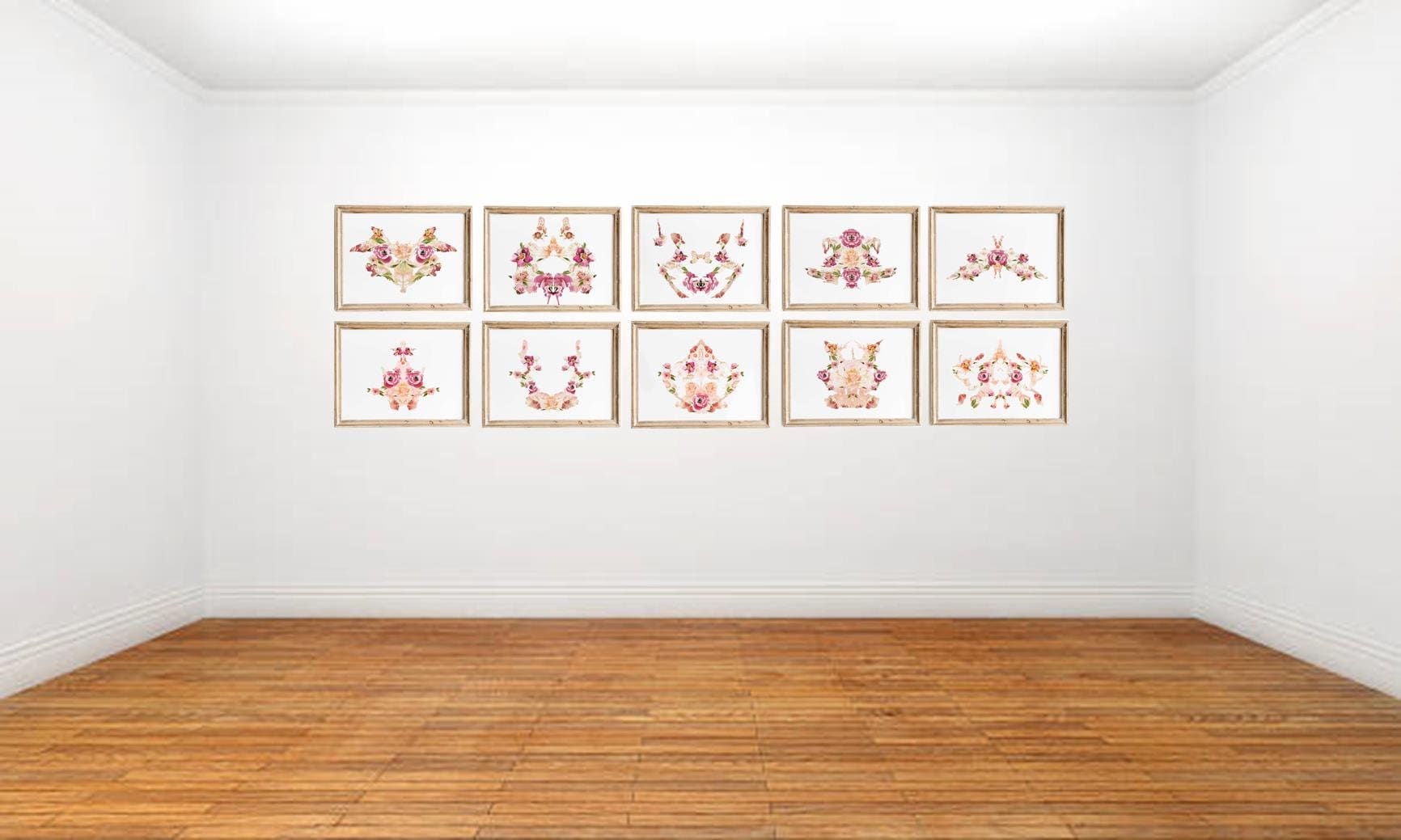 10 Rorschach Inkblots Printable Psychology Art Print Psych - Etsy