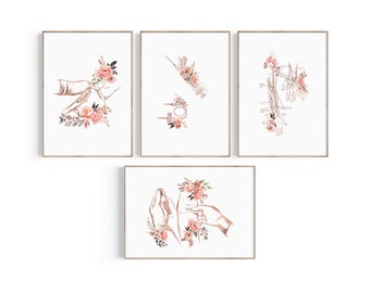 Phlebotomist Art Prints: Vein Anatomy, Floral Medical Decor (Digital Download)