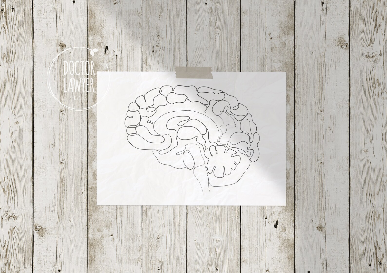 Brain One Line Art Print Psychology Art Brain Anatomy Art - Etsy