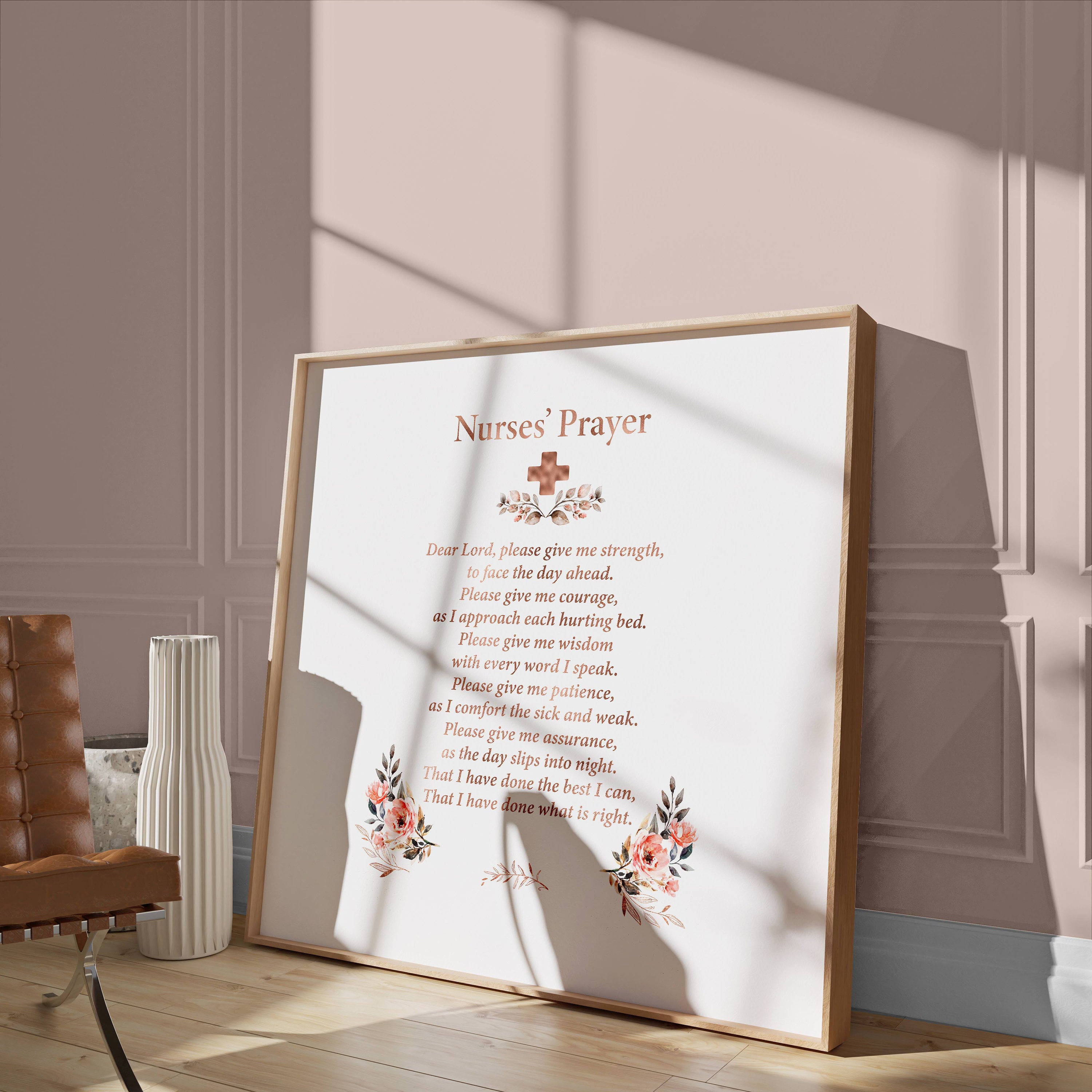 Stampa Su Tela 'Preghiera Di Un'Infermiera' – Quadro Moderno Per Personale Medico – Regalo Per Infermiere – Decorazione Murale - 2