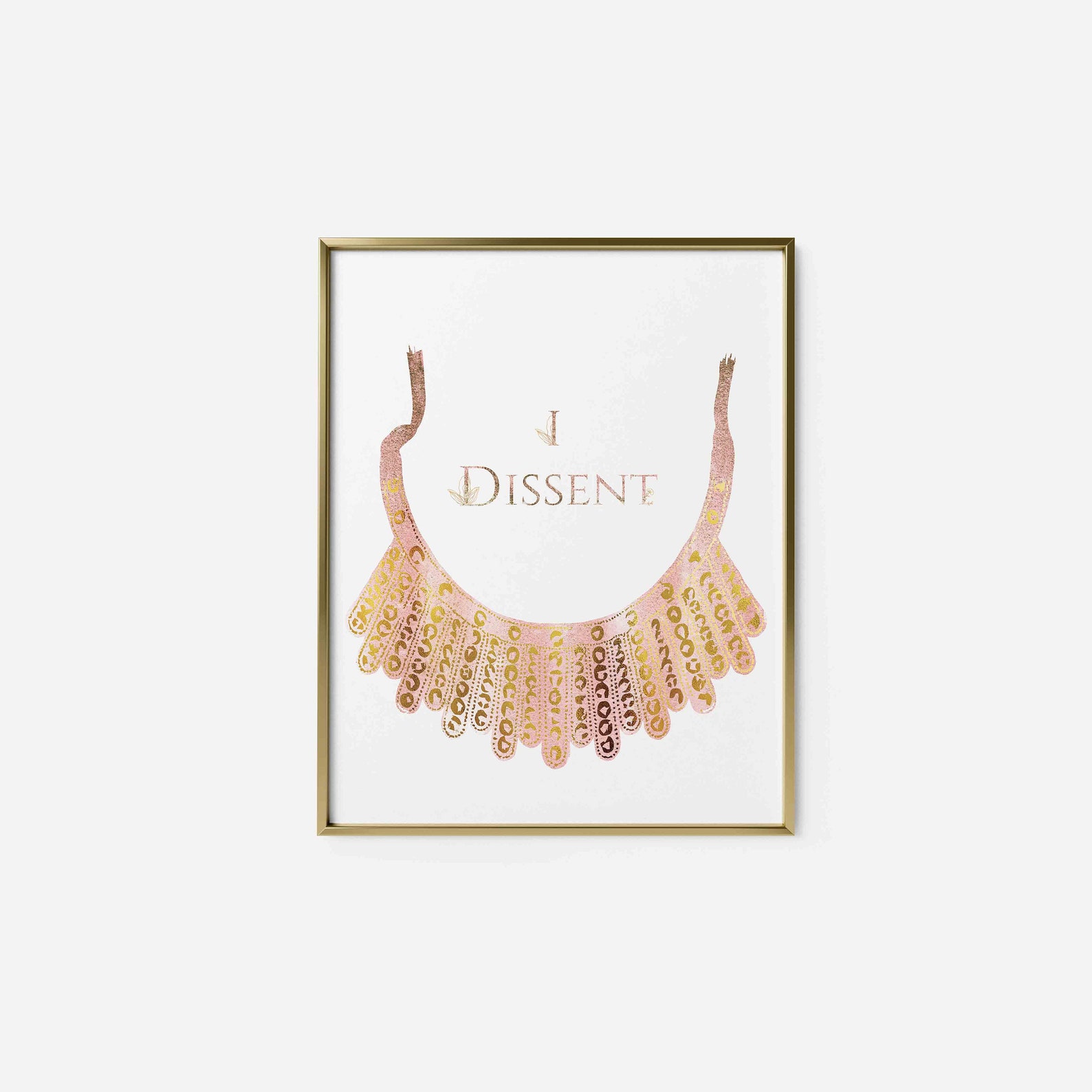 RBG I Dissent Collar Lawyer Art Print Law Wall Art Attorney Etsy