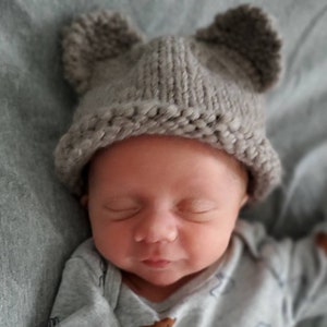 Baby Bear Knit Hat (Handmade)