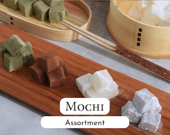 Bite-size Mochi Rice Cakes ASSORTMENT Original + Chocolate and 2 your choices Preservative Gluten Dairy free