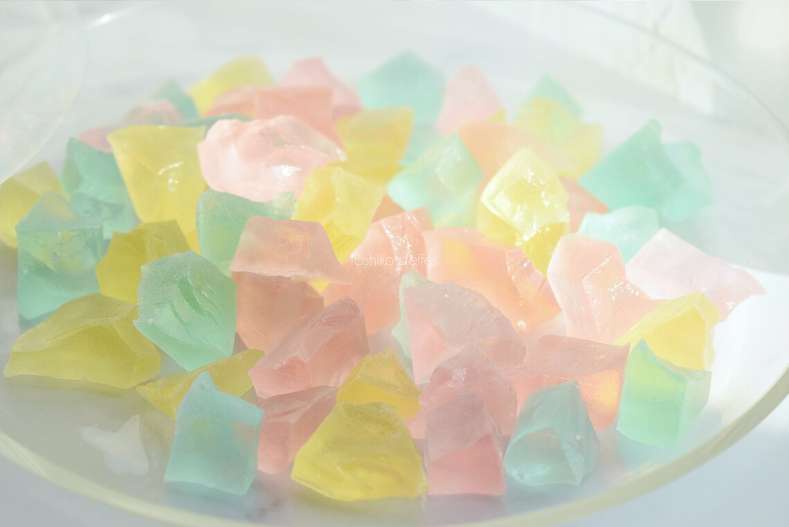 Edible gem stones Edible jewels Kohakutou Crystal Jelly Etsy