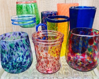 Mystery Hand Blown Glass Cup: Unique Drinkware