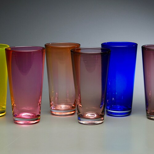 Glass Pint Glasses Hand Blown Water Glasses Bar and Etsy