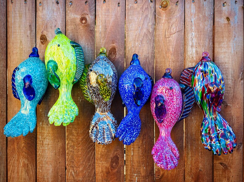 Blown Glass Fish Etsy