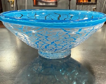 Cuenco de vidrio soplado craquelado, cuenco para aperitivos
