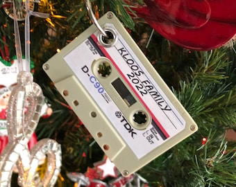 Cassette Tape Ornament, Cassette Tape Christmas Ornament, Mix Tape Ornament, Music Ornament Gift, Musician Ornament, Mixtape Ornament