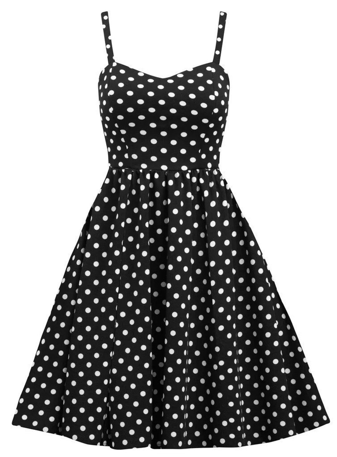 Venez Polka Dot Swing Dress With Pockets
