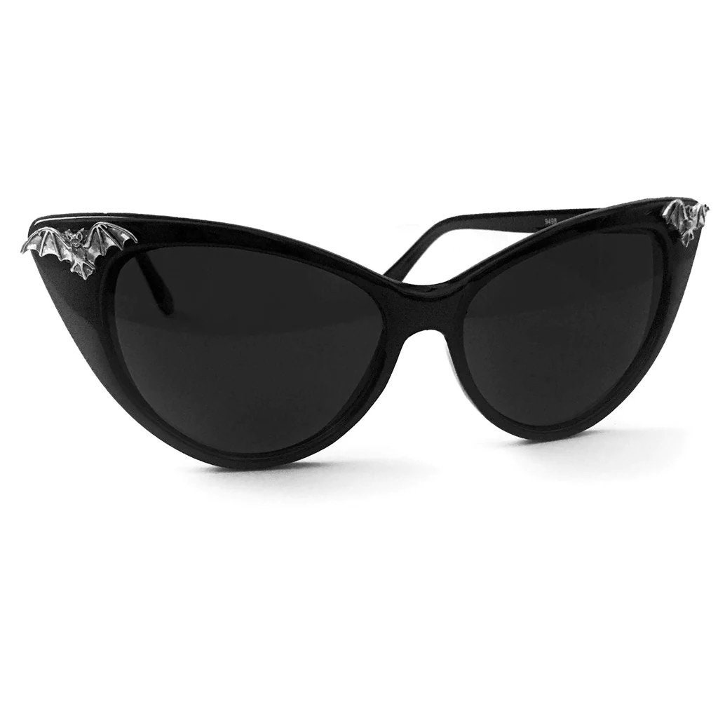 Occhal da sole donna ovale occho d gatto nero marrone oro vntage