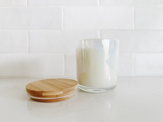 Limited Iridescent 8oz Tumbler with Bamboo Lid Candle | St. Helens | 8 oz Pure Soy Candle