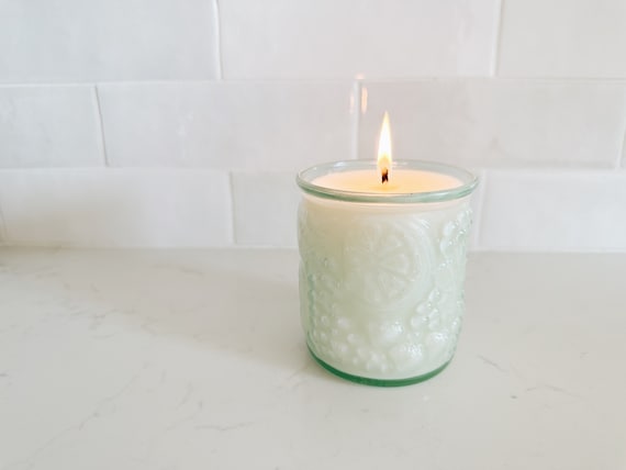 Fresh Squeeze | Peach, Raspberry &  Lemon Summer Candle | Ltd. Edition | Pure Soy 12 oz Candle | Fruit Embossed Italian Glass Candle