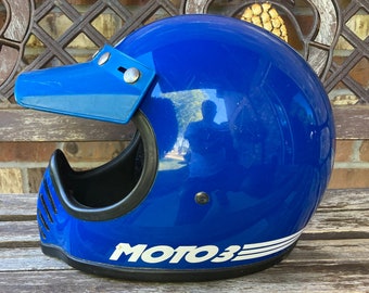 Vintage BELL MOTO STAR 3 Motocross Motorcycle Helmet 7 3/8 59cm